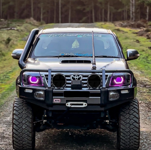 Toyota Hilux N70 (2005–2015) Retrofit Bi-LED Projector Headlights – Plug & Play with RGBW & Sequential Indicators